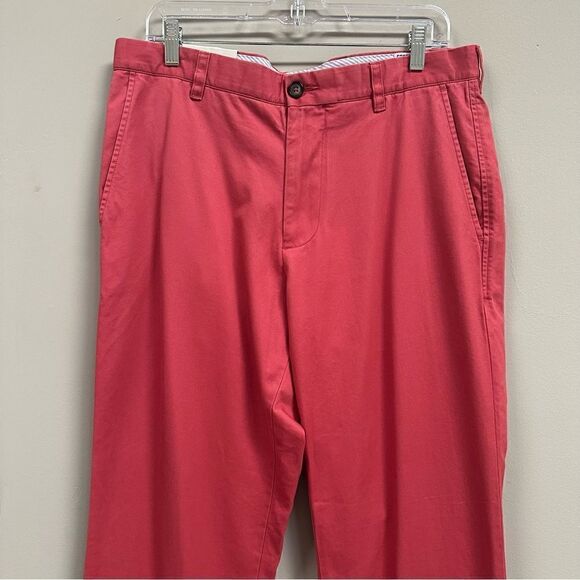 SOUTHERN TIDE Chino Pants Men Size 34 Skipjack Peach Salmon Pima Cotton - Picture 2 of 9